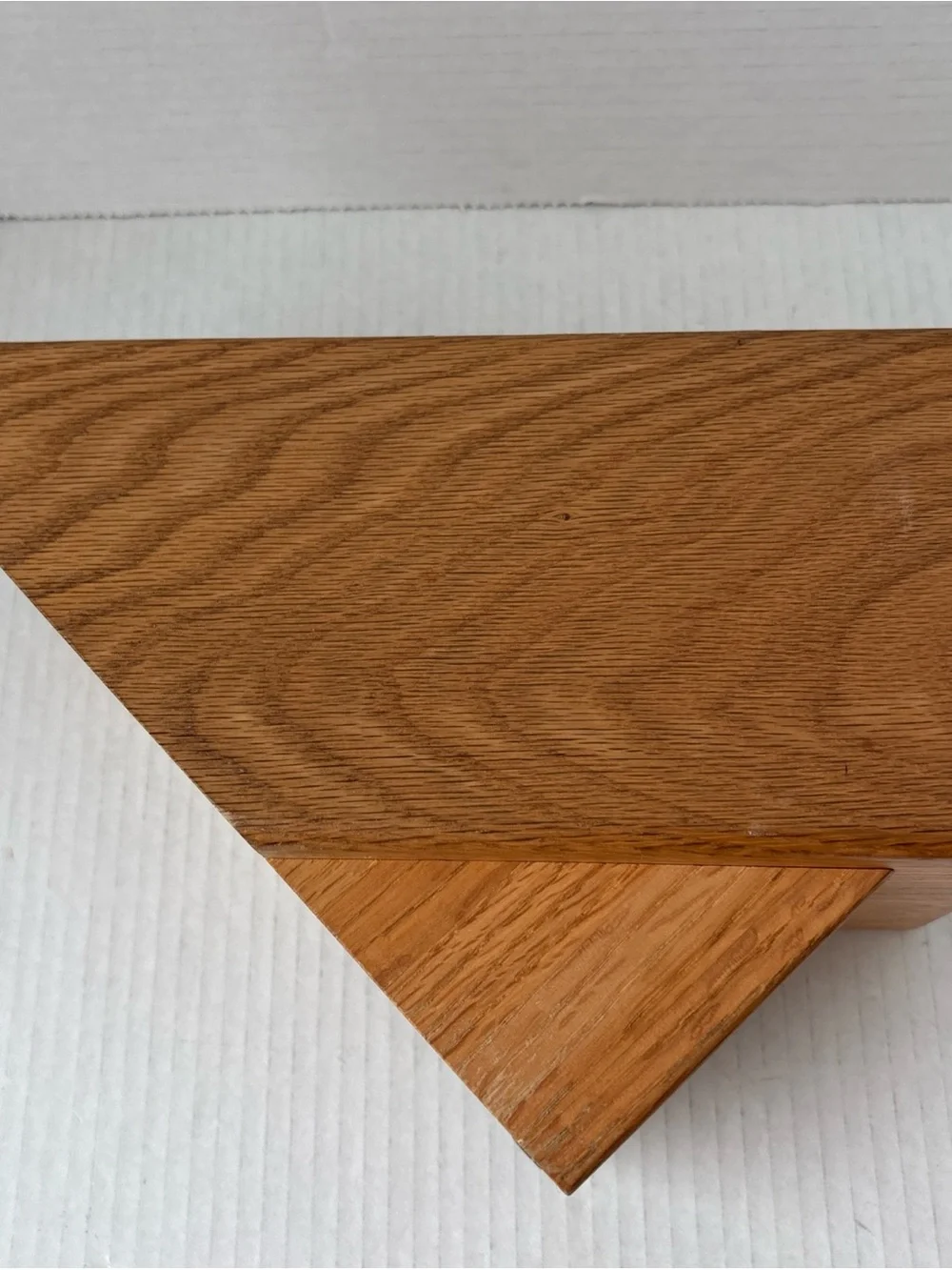 Cutco Knife Wood Block 7 Slots 6 Knives 1 Sharpener Honey Oak Countertop Storage